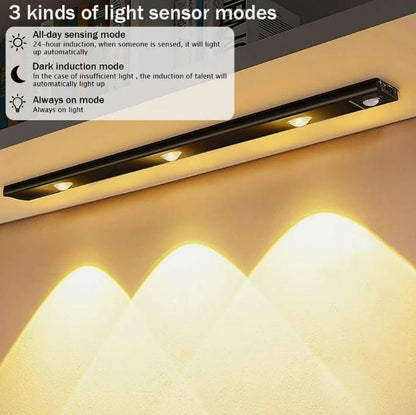 LED PIR Motion Sensor Light Cabinet  With USB Rechargeble